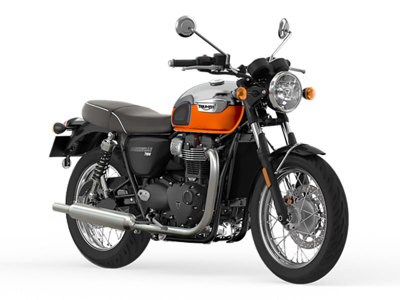 New 2025 Triumph Bonneville T100 Aluminum Baja Orange Motorcycles in Mooresville NC