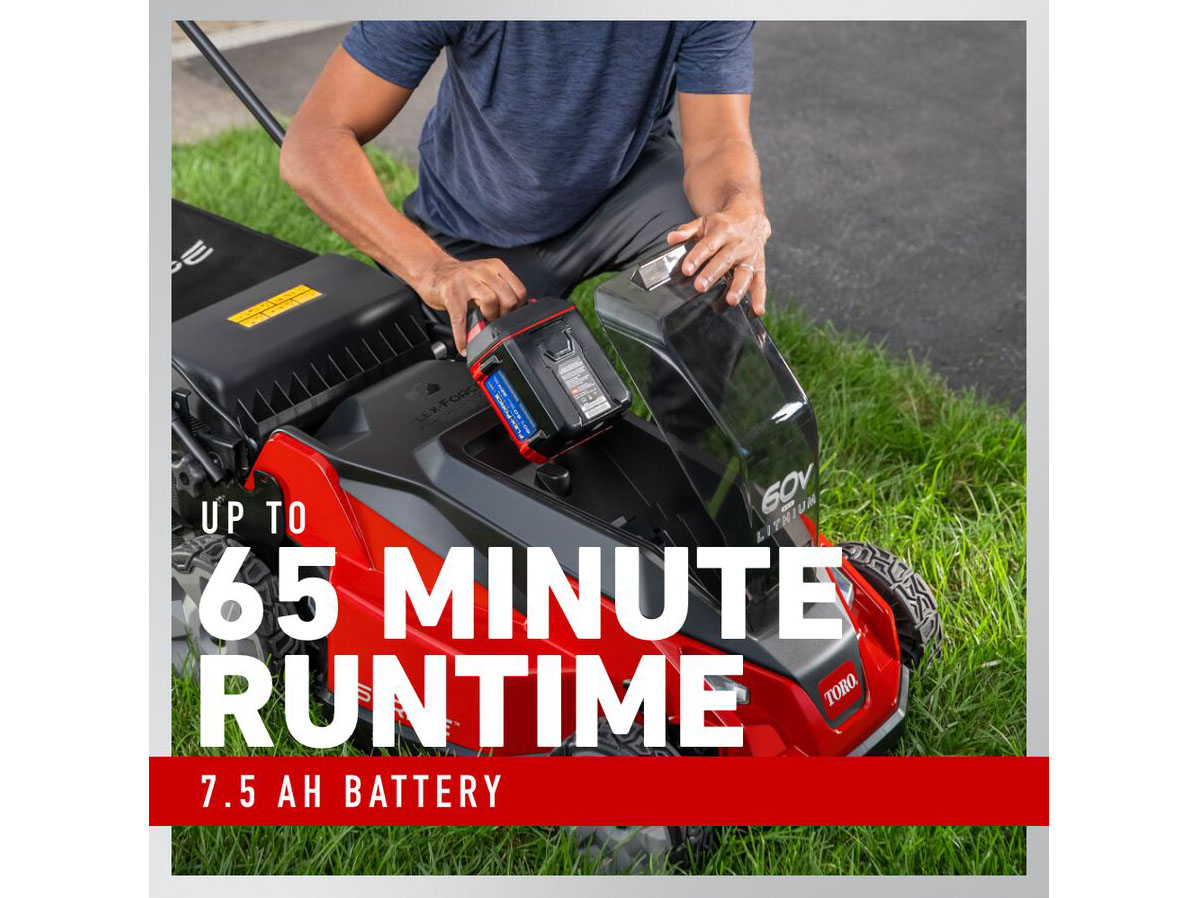Toro Stripe 21 in. 60V Max Dual-Blades Self-Propel - 7.5Ah Battery / Charger Included in Gaylord, Michigan - Photo 5