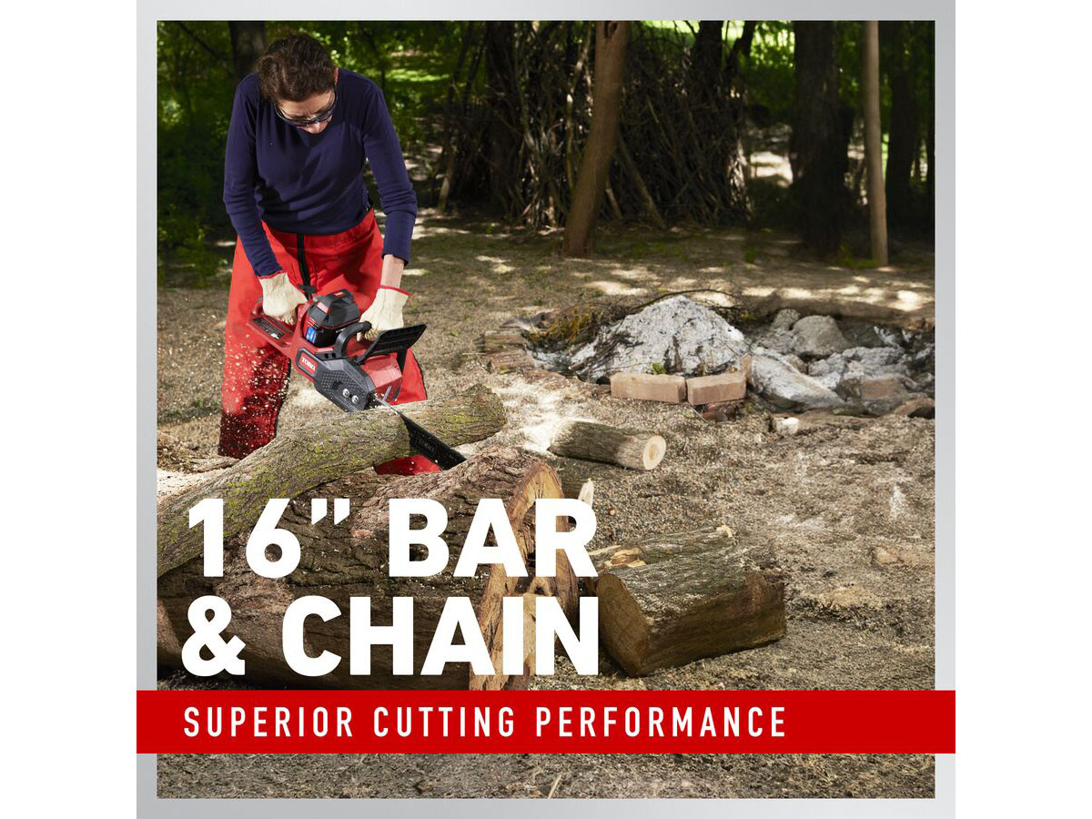 Toro 60V MAX 16 in. Brushless Chainsaw w/ 2.5Ah Battery in Gaylord, Michigan - Photo 7