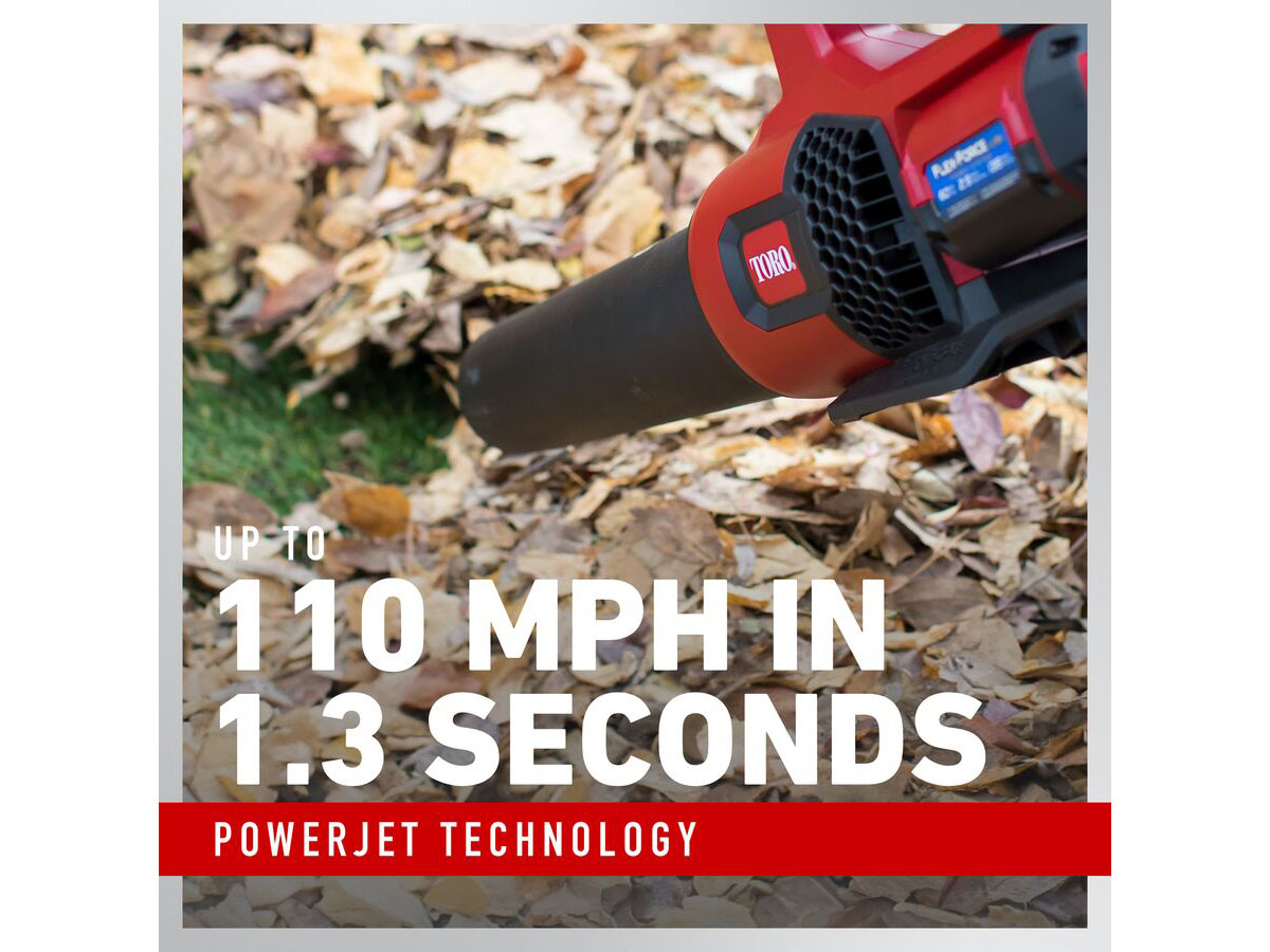 Toro 60V MAX 110 mph Brushless Leaf Blower w/ 2.0Ah Battery in Gaylord, Michigan - Photo 4