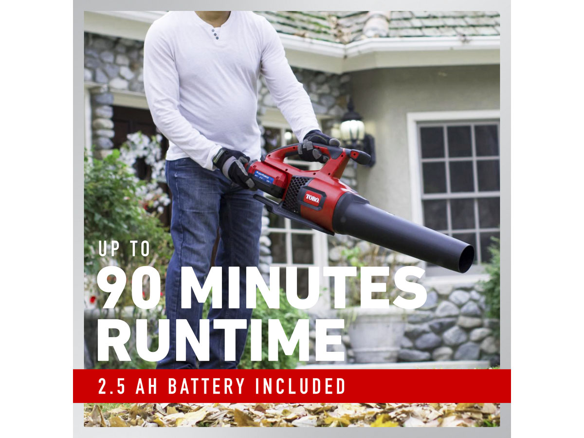 Toro 60V MAX 120 mph Brushless Leaf Blower w/ 2.5Ah Battery in Gaylord, Michigan - Photo 3
