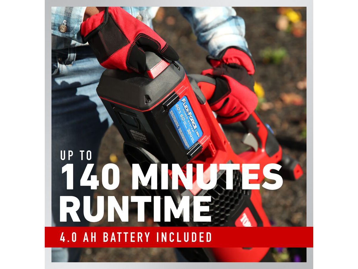 Toro 60V MAX 157 mph Brushless Leaf Blower w/ 4.0Ah Battery in Gaylord, Michigan - Photo 3