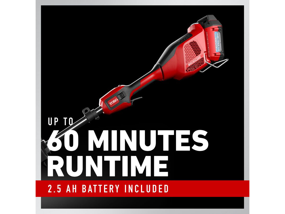 Toro 60V MAX 14 in. / 16 in. Attachment Capable String Trimmer w/ 2.5Ah Battery in Gaylord, Michigan - Photo 3