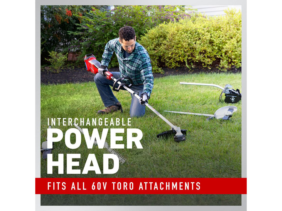 Toro 60V MAX 14 in. / 16 in. Attachment Capable String Trimmer w/ 2.5Ah Battery in Gaylord, Michigan - Photo 4