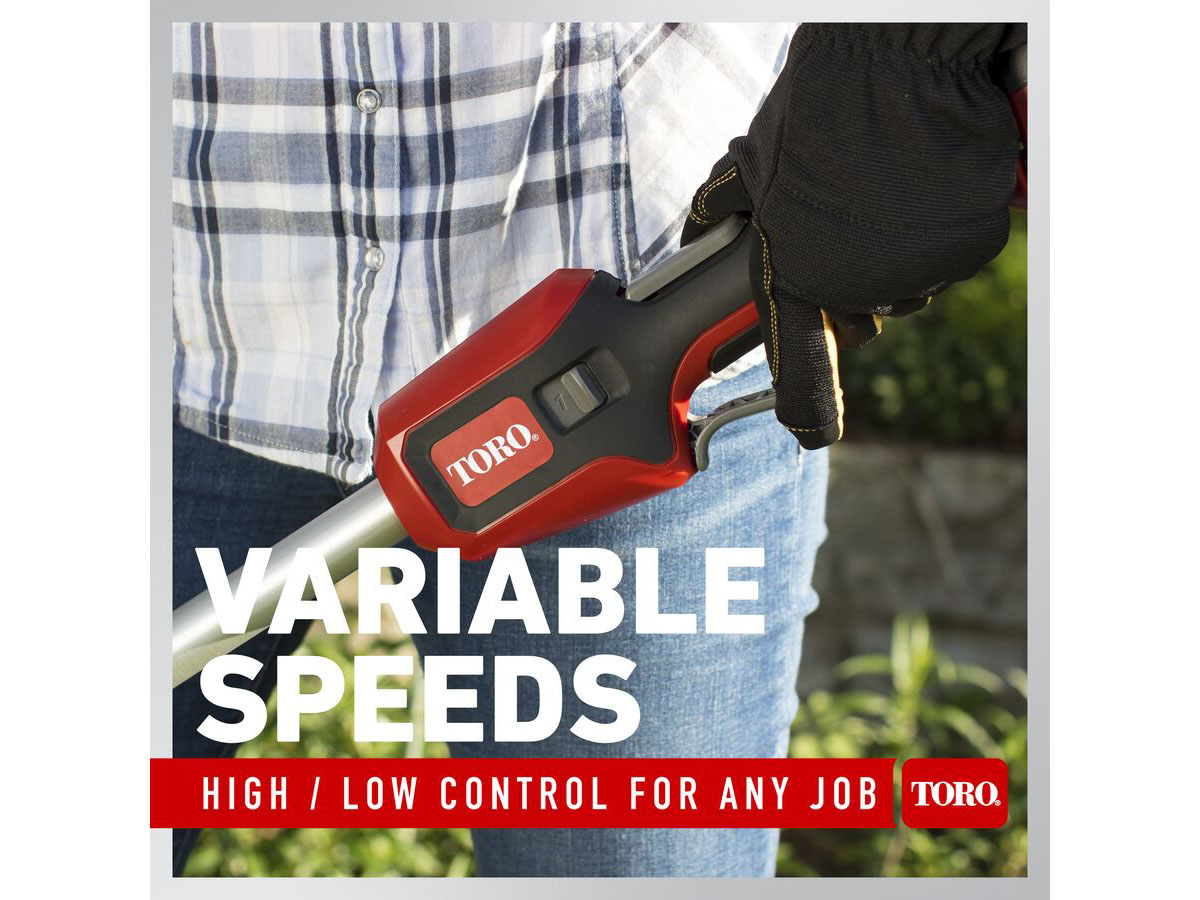 Toro 60V MAX 14 in. / 16 in. Brushless String Trimmer w/ 2.5Ah Battery in Gaylord, Michigan - Photo 9