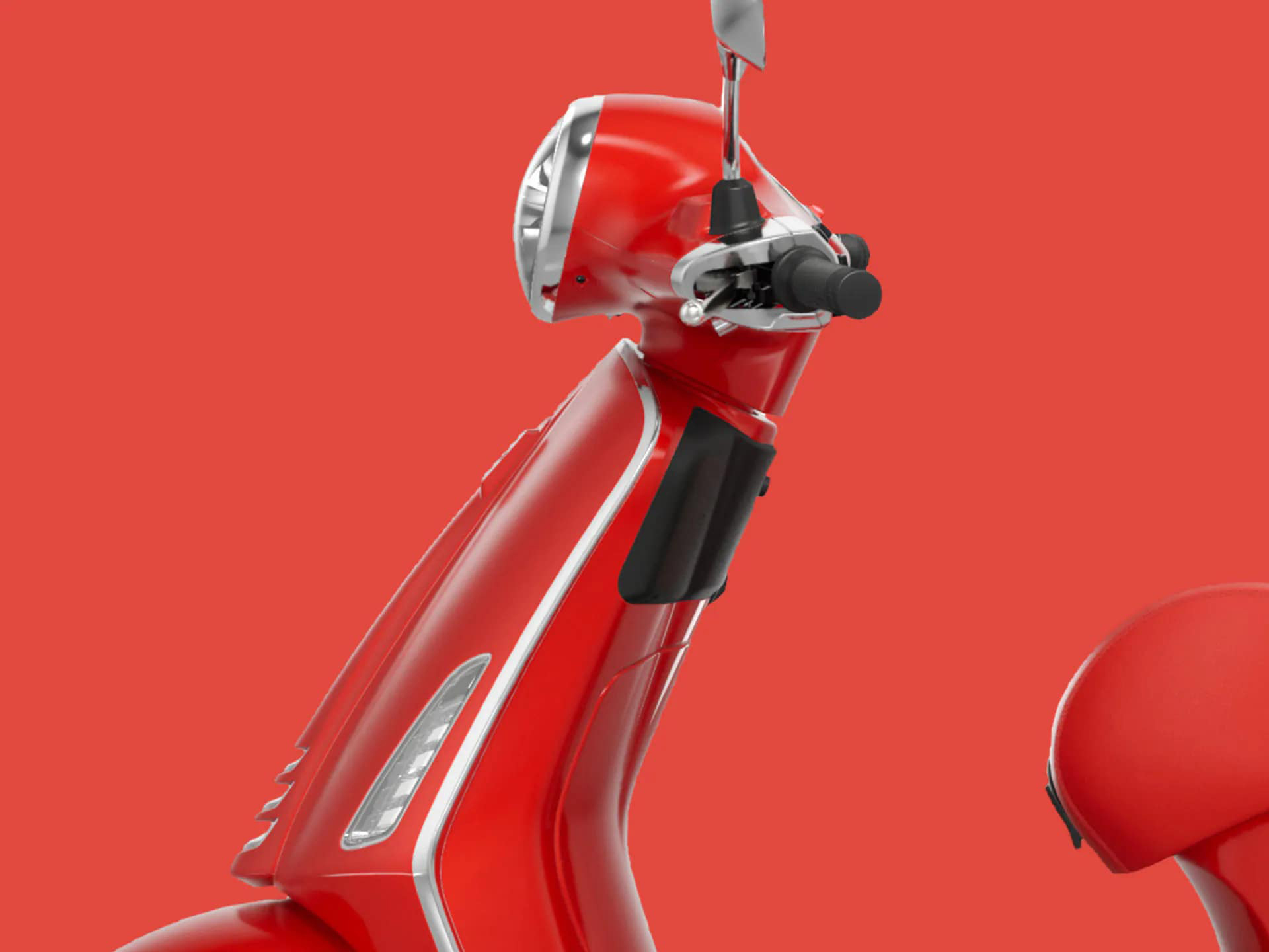 New 2025 Vespa Elettrica Red 70 Scooters in Marietta GA Rosso Red - Main Image