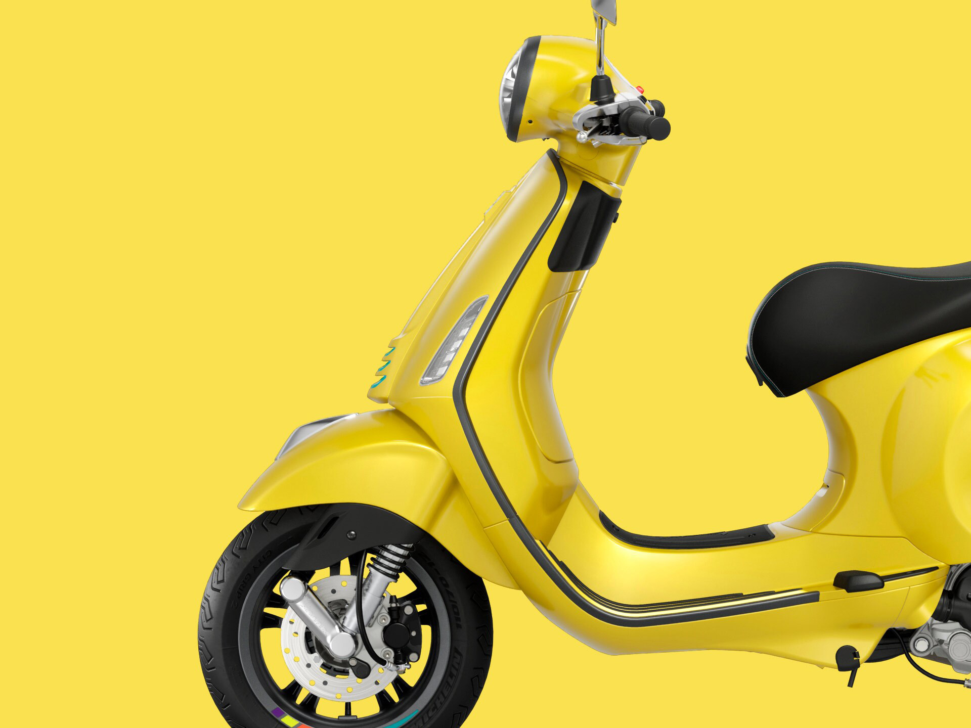 New 2025 Vespa Primavera 50 S | Scooters in Plano TX | Giallo Curioso