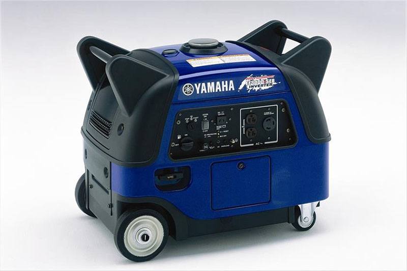 2026 Yamaha EF3000iSEB Generator in Blue — front three-quarter view