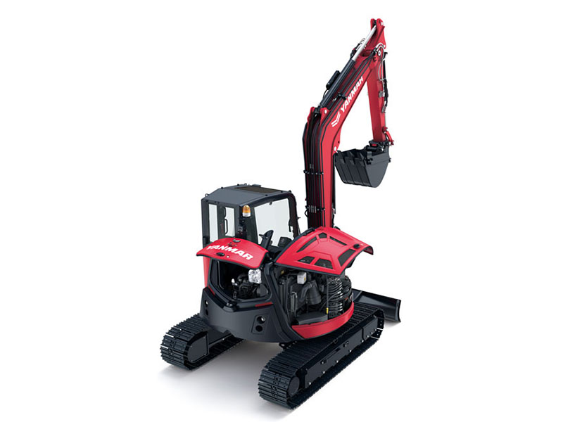 New 2025 Yanmar ViO80-7 Cab Rubber Track Red | Excavators in Saint